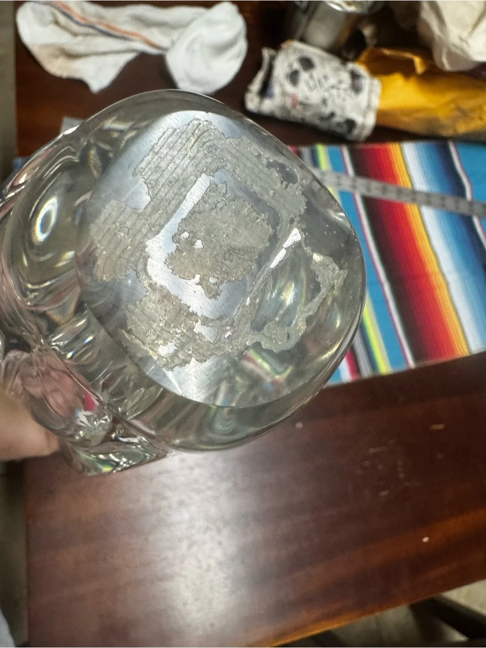 Murano Clear Sculptural Loop Glass Vase